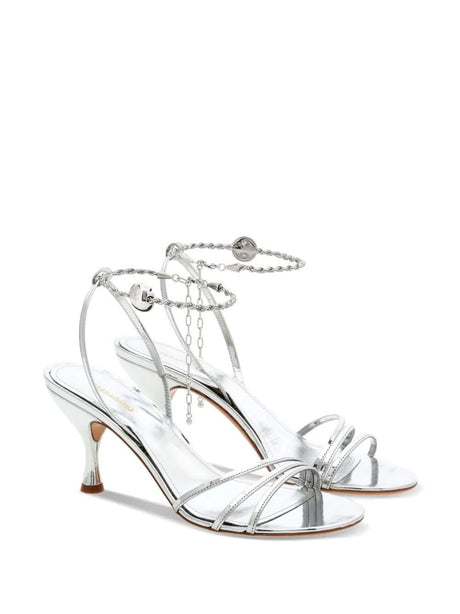 Silver Chain Sandals for Women from FERRAGAMO for SS24