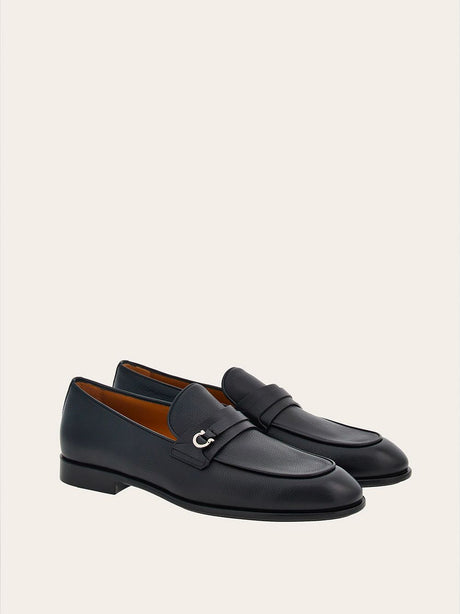 FERRAGAMO Classic Black Moccasins for Men: A Must-Have for SS24