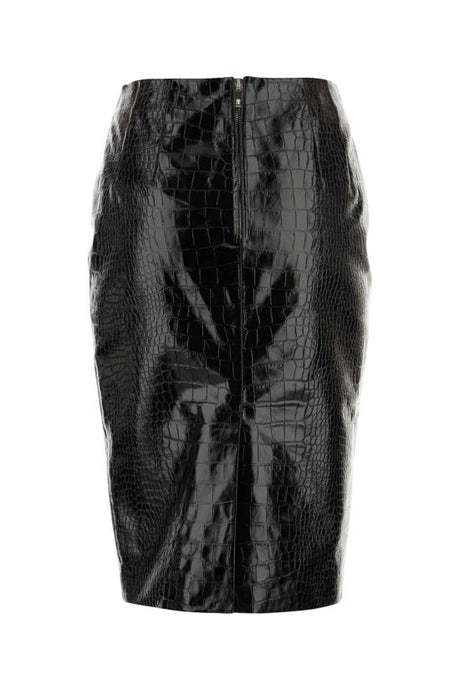 VERSACE Trendy 23FW Black Mid Skirt for Women