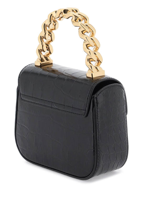 Stunning Croco-Embossed Leather Mini Handbag for Women