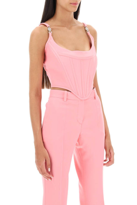 VERSACE Fashion Forward Pink Corset Top for Women
