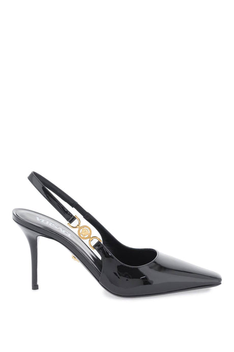 VERSACE Sleek and Sophisticated Black Patent Pumps for Women