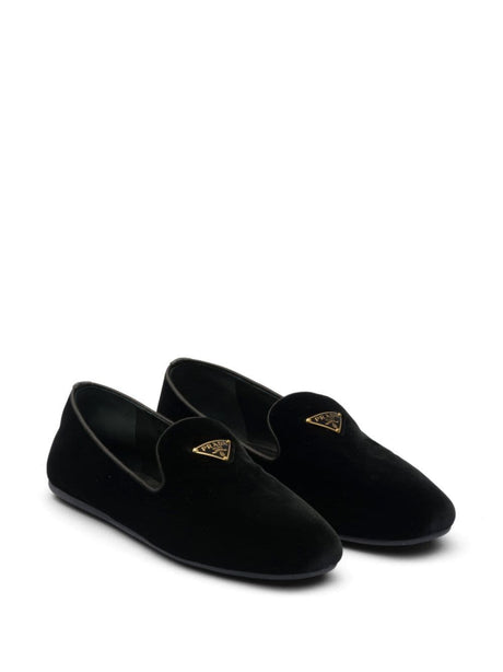 PRADA Black Velvet Slippers for Women