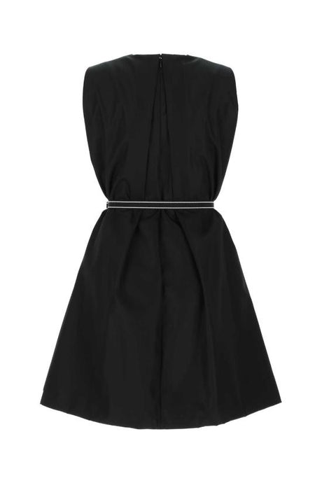 PRADA Elegant 23FW Black Dress with Short Skirt for Women