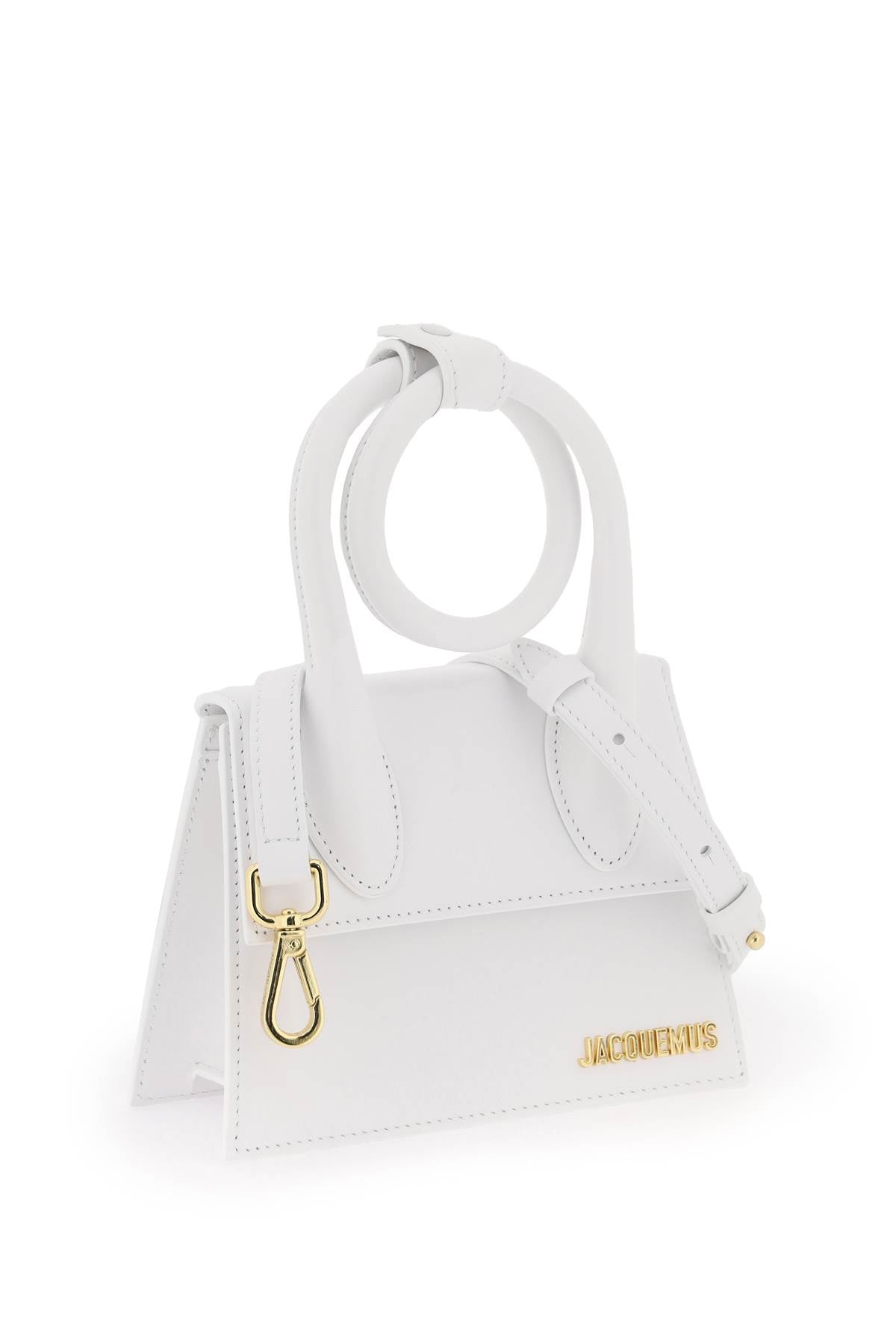 JACQUEMUS White Mini Knot Handbag - Perfect for Women's SS24 Fashion