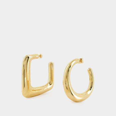 JACQUEMUS LES GRANDES CREOLES OVALO EARRINGS