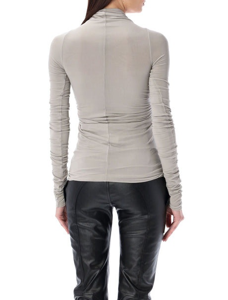 RICK OWENS Geometric Cut-Out Long Sleeve Top for Women - SS24 Collection