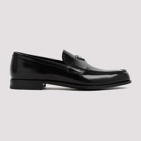 PRADA Sleek Black Leather Loafers for Men