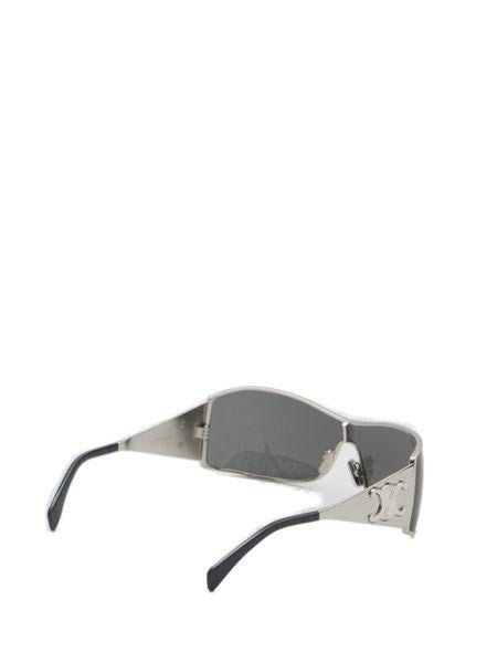 CELINE Men's Gray Triomphe Metal Racer Sunglasses for SS24