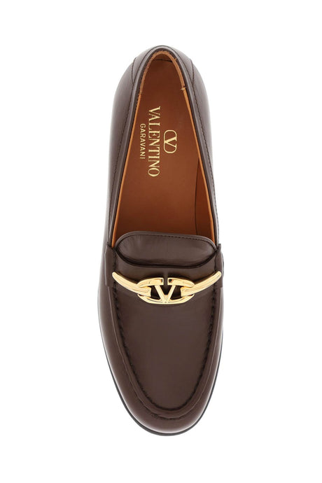VALENTINO GARAVANI The Bold Edition Loafers - Smooth Leather & Gold Vlogo Signature Detail