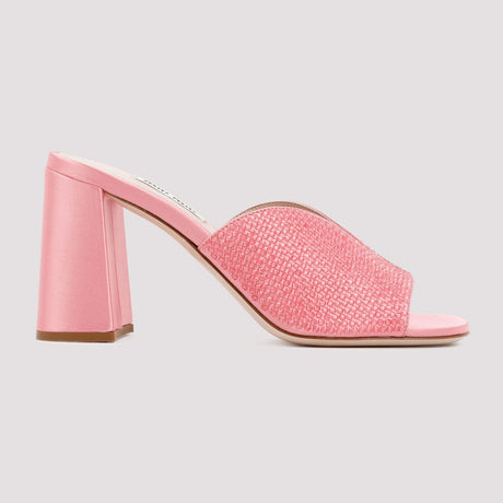 MIU MIU Luxurious Pink and Purple Satin Sandals for Women - FW23