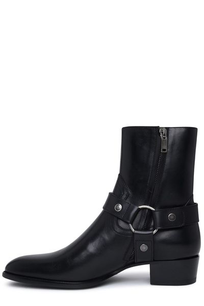 SAINT LAURENT Luxurious Leather Wyatt Harness Boots for Men