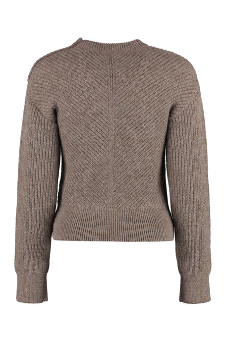 BOTTEGA VENETA Cozy Brown Alpaca Wool Sweater for Women