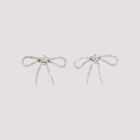 BALENCIAGA Metallic Archive Ribbon Earrings for Women