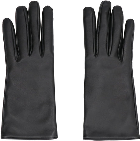 SAINT LAURENT Black Nappa Leather Gloves for Women
