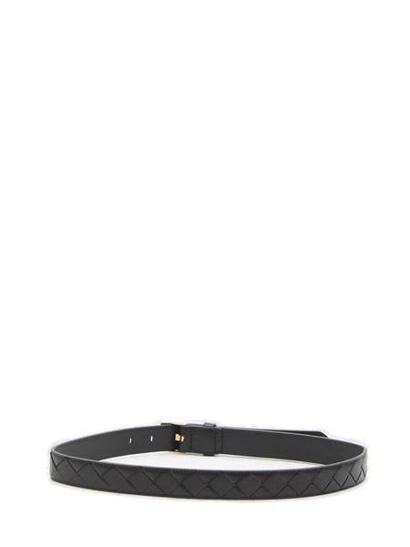 BOTTEGA VENETA Elegant Intrecciato Watch Belt for Women in Black