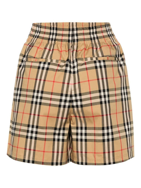 BURBERRY Vintage Check Pattern Shorts for Women in Brown