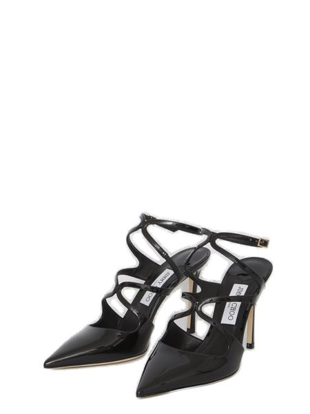 JIMMY CHOO Black Patent Leather Pumps for Women from FW23 Collection