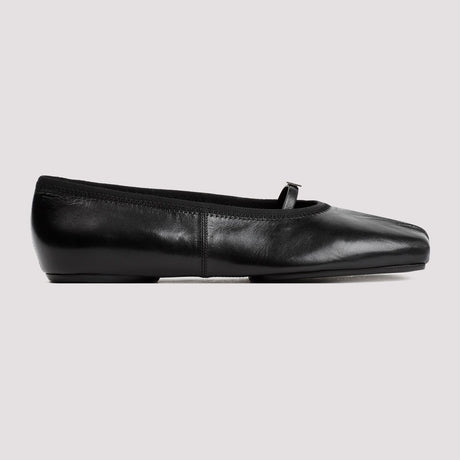 Black Leather Ballet Ballerinas for Women - Elegant and Comfortable Flats from GIVENCHY