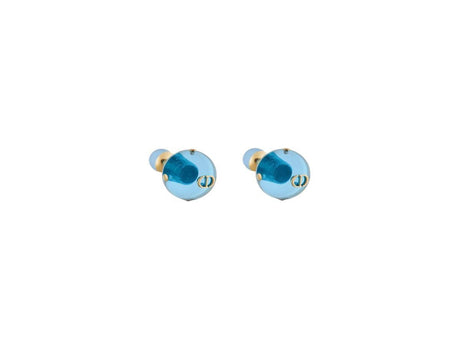 DIOR Stunning Gold and Blue Triple Layer Earrings for Women - SS22 Collection