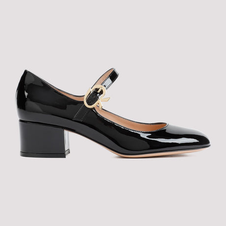 GIANVITO ROSSI Sleek and Sophisticated Black Mary Ribbon Pumps