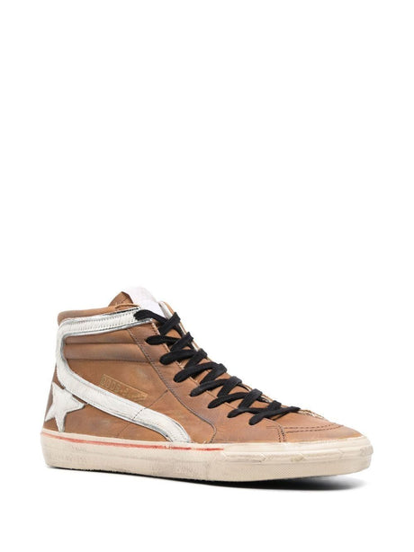 GOLDEN GOOSE Men's Cognac and White Sneakers for SS23