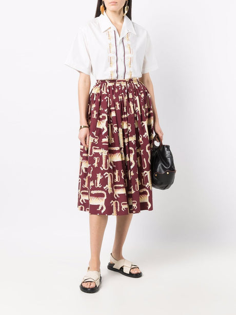 MARNI SS22 Cotton Woven Skirt for Women