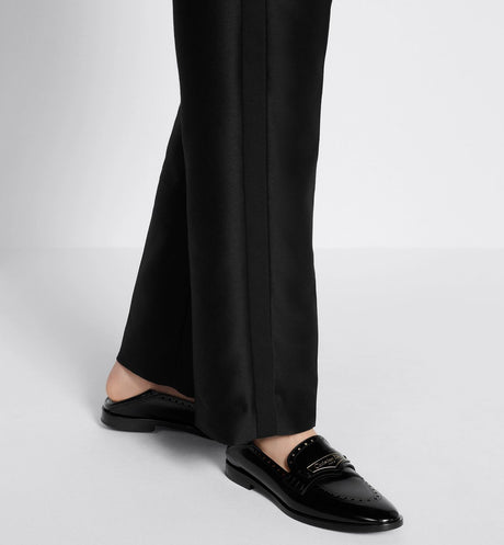 DIOR Classic Black Calfskin Loafers for Women