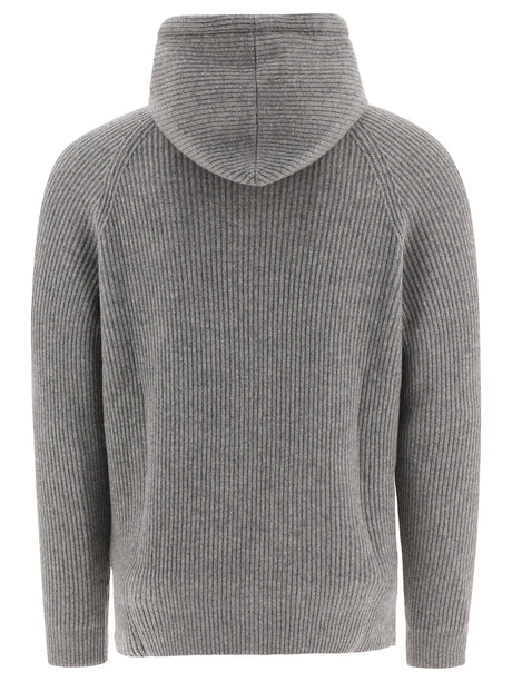 BRUNELLO CUCINELLI RIBBED SWEATER WITH Embroidered