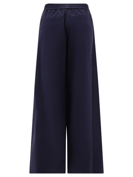 BRUNELLO CUCINELLI Navy Wide Trousers for Women - SS24 Collection