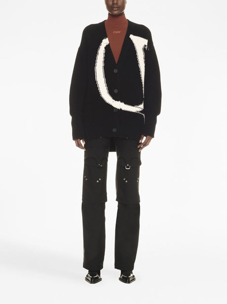 OFF-WHITE Oversized Wool Cardigan for Women - FW23 Collection