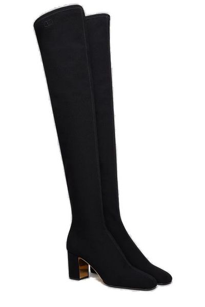 VALENTINO GARAVANI Luxuriously Soft High-Knee Heeled Boots for Women