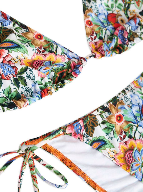 ETRO White Floral and Fruit Print Bikini for Women - SS24 Collection