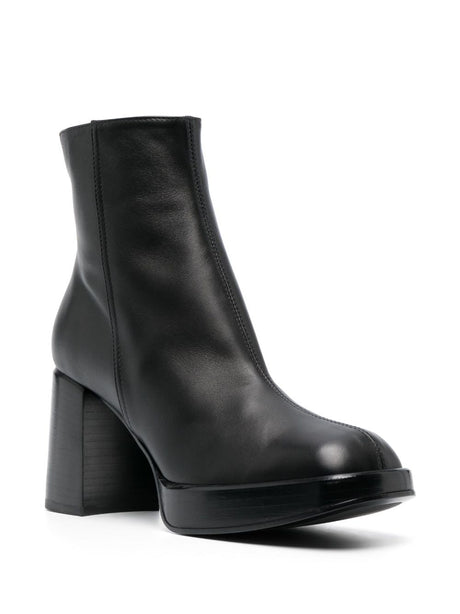 Statement-Making Leather Square-Toe Boots for Women - FW23