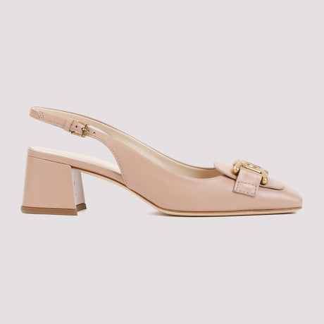 TOD'S Nude & Neutral Leather Pumps for Women