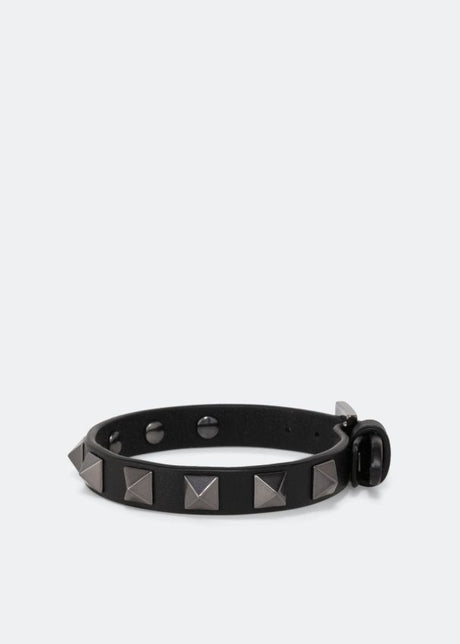 VALENTINO GARAVANI Luxurious Black Studded Bracelet for Men